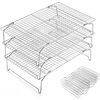 image:imageEfar 4Tier Collapsible Cooling Rack for Cooking and Baking  15x10 Stackable TightWire Stainless Steel Cookie Rack for Baking Sheet Oven Roasting Dishwasher Safe amp Space Saving3