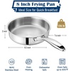 image:imageEfar Frying Pan Set of 3 81012 Inch TriPly Stainless Steel Skillet Set Cooking Pans for Searing amp Sauting HeavyDuty amp NonToxic Kitchen Cookware Induction Compatible Oven amp Dishwasher Safe8 Inch