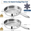 image:imageEfar Frying Pan Set of 3 81012 Inch TriPly Stainless Steel Skillet Set Cooking Pans for Searing amp Sauting HeavyDuty amp NonToxic Kitchen Cookware Induction Compatible Oven amp Dishwasher Safe1012 Inch