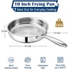 image:imageEfar Frying Pan Set of 3 81012 Inch TriPly Stainless Steel Skillet Set Cooking Pans for Searing amp Sauting HeavyDuty amp NonToxic Kitchen Cookware Induction Compatible Oven amp Dishwasher Safe10 Inch
