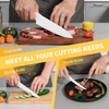 image:imageEfar Knife Set 15Piece Kitchen Knife Block Set with Sharpener High Carbon Steel Chef Paring Steak Knives with Ergonomic NonSlip Handle AntiRust amp Razor Sharp BlackWhite