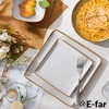 image:imageEfar Square plates and bowls Sets for 4 12Piece Reactive Glaze Stoneware Dinnerware Sets Ceramic Dishes for Kitchen Dining Microwave amp Dishwasher Safe Obsidian GreenSeashell White