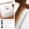 image:imageEfar Square plates and bowls Sets for 4 12Piece Reactive Glaze Stoneware Dinnerware Sets Ceramic Dishes for Kitchen Dining Microwave amp Dishwasher Safe Obsidian GreenSeashell White