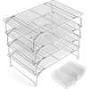 image:imageEfar 4Tier Collapsible Cooling Rack for Cooking and Baking  15x10 Stackable TightWire Stainless Steel Cookie Rack for Baking Sheet Oven Roasting Dishwasher Safe amp Space Saving4