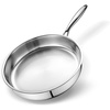 image:imageEfar Frying Pan Set of 3 81012 Inch TriPly Stainless Steel Skillet Set Cooking Pans for Searing amp Sauting HeavyDuty amp NonToxic Kitchen Cookware Induction Compatible Oven amp Dishwasher Safe12 Inch