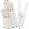 image:imageEfar Knife Set 15Piece Kitchen Knife Block Set with Sharpener High Carbon Steel Chef Paring Steak Knives with Ergonomic NonSlip Handle AntiRust amp Razor Sharp BlackWhite