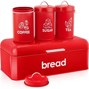 image:imageEfar Red Bread Box for Kitchen Counter