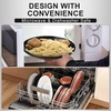 image:imageEfar 6Piece Stoneware Plates and Bowls Sets Dinnerware Sets for 2 Ceramic Dishware Dishes Set with Terracotta Base Chip amp Scratch Resistant Microwave amp Dishwasher Safe Matte BlackMatte Black