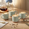 image:imageEfar Ceramic Coffee Mug Set of 4 12oz Stoneware Coffee Cup with Handle Porcelain Tea Cups Modern Farmhouse Latte Mug Gift Set for Women amp Men Microwave Safe Speckled WhiteSpeckled Green