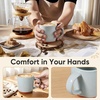 image:imageEfar Ceramic Coffee Mug Set of 4 12oz Stoneware Coffee Cup with Handle Porcelain Tea Cups Modern Farmhouse Latte Mug Gift Set for Women amp Men Microwave Safe Speckled WhiteSpeckled Gray