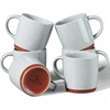 image:imageEfar Ceramic Coffee Mug Set of 4 12oz Stoneware Coffee Cup with Handle Porcelain Tea Cups Modern Farmhouse Latte Mug Gift Set for Women amp Men Microwave Safe Speckled WhiteSpeckled Gray