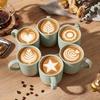 image:imageEfar Ceramic Coffee Mug Set of 4 12oz Stoneware Coffee Cup with Handle Porcelain Tea Cups Modern Farmhouse Latte Mug Gift Set for Women amp Men Microwave Safe Speckled WhiteSpeckled Green