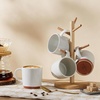image:imageEfar Ceramic Coffee Mug Set of 4 12oz Stoneware Coffee Cup with Handle Porcelain Tea Cups Modern Farmhouse Latte Mug Gift Set for Women amp Men Microwave Safe Speckled WhiteSpeckled White