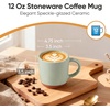 image:imageEfar Ceramic Coffee Mug Set of 4 12oz Stoneware Coffee Cup with Handle Porcelain Tea Cups Modern Farmhouse Latte Mug Gift Set for Women amp Men Microwave Safe Speckled WhiteSpeckled Green