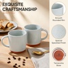 image:imageEfar Ceramic Coffee Mug Set of 4 12oz Stoneware Coffee Cup with Handle Porcelain Tea Cups Modern Farmhouse Latte Mug Gift Set for Women amp Men Microwave Safe Speckled WhiteSpeckled Gray