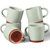 image:imageEfar Ceramic Coffee Mug Set of 4 12oz Stoneware Coffee Cup with Handle Porcelain Tea Cups Modern Farmhouse Latte Mug Gift Set for Women amp Men Microwave Safe Speckled WhiteSpeckled Green