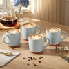 image:imageEfar Ceramic Coffee Mug Set of 4 12oz Stoneware Coffee Cup with Handle Porcelain Tea Cups Modern Farmhouse Latte Mug Gift Set for Women amp Men Microwave Safe Speckled WhiteSpeckled Gray