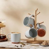 image:imageEfar Ceramic Coffee Mug Set of 4 12oz Stoneware Coffee Cup with Handle Porcelain Tea Cups Modern Farmhouse Latte Mug Gift Set for Women amp Men Microwave Safe Speckled WhiteSpeckled Gray