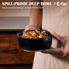 image:imageEfar Cereal Bowls Set of 4 27oz Ceramic Deep Soup Bowls for Kitchen Microwave Safe Bowls for Serving Prep Rice Dessert Snack Salad Dishwasher Safe Speckled MulticolorMatte Black
