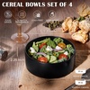 image:imageEfar Cereal Bowls Set of 4 27oz Ceramic Deep Soup Bowls for Kitchen Microwave Safe Bowls for Serving Prep Rice Dessert Snack Salad Dishwasher Safe Speckled MulticolorMatte Black