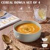 image:imageEfar Cereal Bowls Set of 4 27oz Ceramic Deep Soup Bowls for Kitchen Microwave Safe Bowls for Serving Prep Rice Dessert Snack Salad Dishwasher Safe Speckled MulticolorHaze Gray