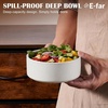 image:imageEfar Cereal Bowls Set of 4 27oz Ceramic Deep Soup Bowls for Kitchen Microwave Safe Bowls for Serving Prep Rice Dessert Snack Salad Dishwasher Safe Speckled MulticolorStone White