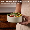image:imageEfar Cereal Bowls Set of 4 27oz Ceramic Deep Soup Bowls for Kitchen Microwave Safe Bowls for Serving Prep Rice Dessert Snack Salad Dishwasher Safe Speckled MulticolorDeep Khaki