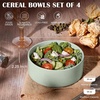 image:imageEfar Cereal Bowls Set of 4 27oz Ceramic Deep Soup Bowls for Kitchen Microwave Safe Bowls for Serving Prep Rice Dessert Snack Salad Dishwasher Safe Speckled MulticolorMist Green