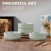 image:imageEfar Cereal Bowls Set of 4 27oz Ceramic Deep Soup Bowls for Kitchen Microwave Safe Bowls for Serving Prep Rice Dessert Snack Salad Dishwasher Safe Speckled MulticolorMist Green