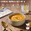 image:imageEfar Cereal Bowls Set of 4 27oz Ceramic Deep Soup Bowls for Kitchen Microwave Safe Bowls for Serving Prep Rice Dessert Snack Salad Dishwasher Safe Speckled MulticolorCream Coffee