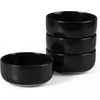 image:imageEfar Cereal Bowls Set of 4 27oz Ceramic Deep Soup Bowls for Kitchen Microwave Safe Bowls for Serving Prep Rice Dessert Snack Salad Dishwasher Safe Speckled MulticolorMatte Black