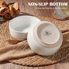 image:imageEfar Cereal Bowls Set of 4 27oz Ceramic Deep Soup Bowls for Kitchen Microwave Safe Bowls for Serving Prep Rice Dessert Snack Salad Dishwasher Safe Speckled MulticolorStone White