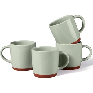 image:imageEfar Ceramic Coffee Mug Set of 4 12oz Stoneware Coffee Cup with Handle Porcelain Tea Cups Modern Farmhouse Latte Mug Gift Set for Women amp Men Microwave Safe Speckled WhiteSpeckled Green