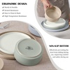 image:imageEfar 6Piece Stoneware Dinnerware Sets Black Plates and Bowls Set for 2 Kitchen Modern Dishes Set for Everyday amp Formal Chip and Scratch Resistant Microwave amp Dishwasher Safe Matte BlackMulticolor