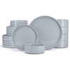 image:imageEfar 6Piece Stoneware Dinnerware Sets Black Plates and Bowls Set for 2 Kitchen Modern Dishes Set for Everyday amp Formal Chip and Scratch Resistant Microwave amp Dishwasher Safe Matte BlackHaze Gray