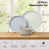 image:imageEfar 6Piece Stoneware Dinnerware Sets Black Plates and Bowls Set for 2 Kitchen Modern Dishes Set for Everyday amp Formal Chip and Scratch Resistant Microwave amp Dishwasher Safe Matte BlackMulticolor