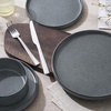 image:imageEfar 6Piece Stoneware Dinnerware Sets Black Plates and Bowls Set for 2 Kitchen Modern Dishes Set for Everyday amp Formal Chip and Scratch Resistant Microwave amp Dishwasher Safe Matte BlackDeep Gray