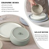 image:imageEfar 6Piece Stoneware Dinnerware Sets Black Plates and Bowls Set for 2 Kitchen Modern Dishes Set for Everyday amp Formal Chip and Scratch Resistant Microwave amp Dishwasher Safe Matte BlackMulticolor