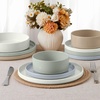 image:imageEfar 6Piece Stoneware Dinnerware Sets Black Plates and Bowls Set for 2 Kitchen Modern Dishes Set for Everyday amp Formal Chip and Scratch Resistant Microwave amp Dishwasher Safe Matte BlackMulticolor