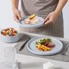 image:imageEfar 6Piece Stoneware Dinnerware Sets Black Plates and Bowls Set for 2 Kitchen Modern Dishes Set for Everyday amp Formal Chip and Scratch Resistant Microwave amp Dishwasher Safe Matte BlackHaze Gray