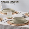 image:imageEfar 6Piece Stoneware Dinnerware Sets Black Plates and Bowls Set for 2 Kitchen Modern Dishes Set for Everyday amp Formal Chip and Scratch Resistant Microwave amp Dishwasher Safe Matte BlackDeep Khaki
