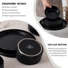 image:imageEfar 6Piece Stoneware Dinnerware Sets Black Plates and Bowls Set for 2 Kitchen Modern Dishes Set for Everyday amp Formal Chip and Scratch Resistant Microwave amp Dishwasher Safe Matte BlackMatte Black