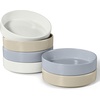 image:imageEfar Pasta Bowls Set of 6 35 oz Large Stoneware Bowl Plates  Shallow amp Wide Ceramic Pasta Serving Plates for Salad Dinner Soup  Microwave amp Dishwasher Safe Speckled MulticolorMulticolor