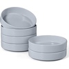 image:imageEfar Pasta Bowls Set of 6 35 oz Large Stoneware Bowl Plates  Shallow amp Wide Ceramic Pasta Serving Plates for Salad Dinner Soup  Microwave amp Dishwasher Safe Speckled MulticolorHaze Gray