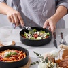 image:imageEfar Pasta Bowls Set of 6 35 oz Large Stoneware Bowl Plates  Shallow amp Wide Ceramic Pasta Serving Plates for Salad Dinner Soup  Microwave amp Dishwasher Safe Speckled MulticolorMatte Black