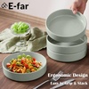 image:imageEfar Pasta Bowls Set of 6 35 oz Large Stoneware Bowl Plates  Shallow amp Wide Ceramic Pasta Serving Plates for Salad Dinner Soup  Microwave amp Dishwasher Safe Speckled MulticolorMist Green