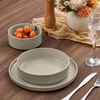 image:imageEfar Pasta Bowls Set of 6 35 oz Large Stoneware Bowl Plates  Shallow amp Wide Ceramic Pasta Serving Plates for Salad Dinner Soup  Microwave amp Dishwasher Safe Speckled MulticolorDeep Khaki