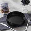 image:imageEfar Pasta Bowls Set of 6 35 oz Large Stoneware Bowl Plates  Shallow amp Wide Ceramic Pasta Serving Plates for Salad Dinner Soup  Microwave amp Dishwasher Safe Speckled MulticolorMatte Black