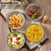 image:imageEfar Pasta Bowls Set of 6 35 oz Large Stoneware Bowl Plates  Shallow amp Wide Ceramic Pasta Serving Plates for Salad Dinner Soup  Microwave amp Dishwasher Safe Speckled MulticolorDeep Khaki