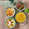 image:imageEfar Pasta Bowls Set of 6 35 oz Large Stoneware Bowl Plates  Shallow amp Wide Ceramic Pasta Serving Plates for Salad Dinner Soup  Microwave amp Dishwasher Safe Speckled MulticolorMist Green